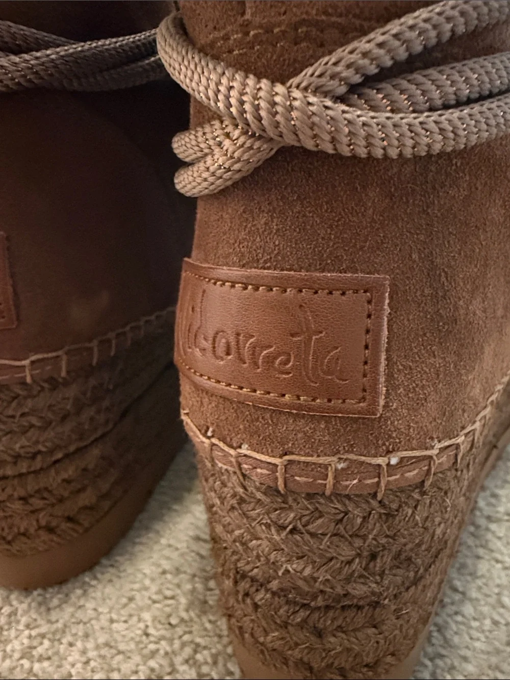 Women’s Brown Suede Platform Moccasin Shoes